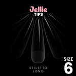Halo Jellie Nail Tips Stiletto Long, Sizes 6, 50 One Size