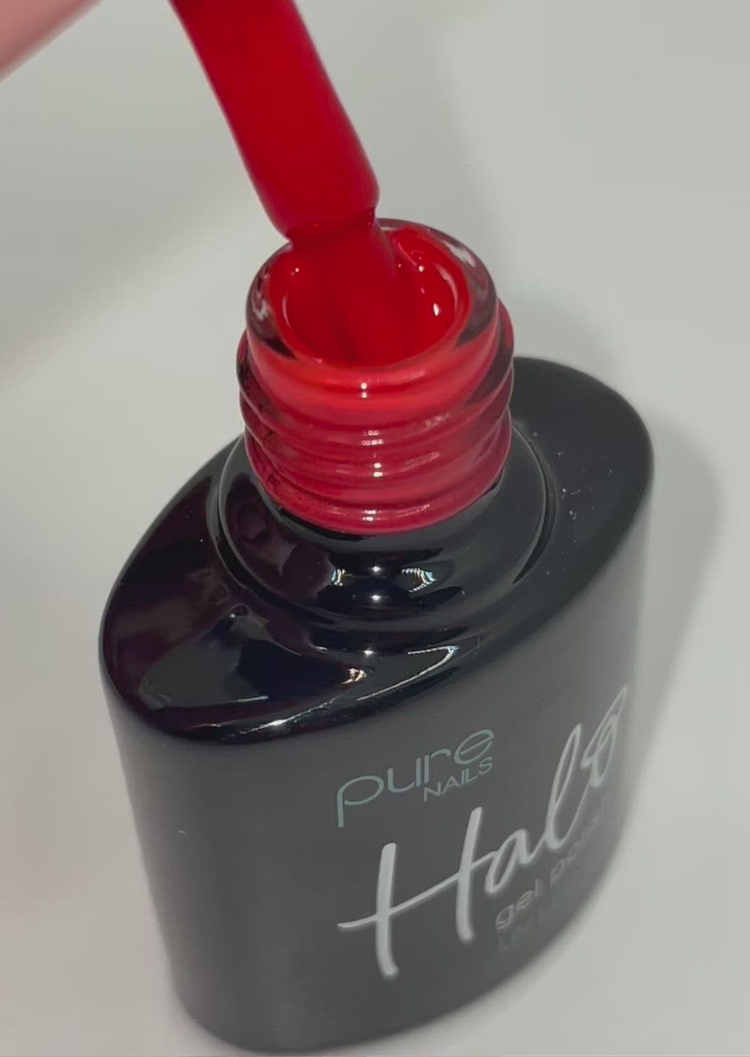 Product video of Pure Nails' Halo gel polish in shade 'Flame'