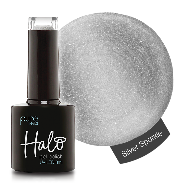 Halo Gel Polish 8ml Silver Sparkle