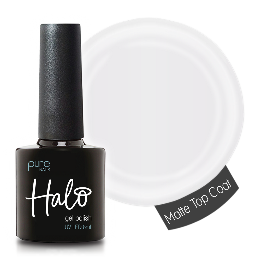 
            
                Load image into Gallery viewer, Halo Gel Polish 8ml Matte Top Coat
            
        