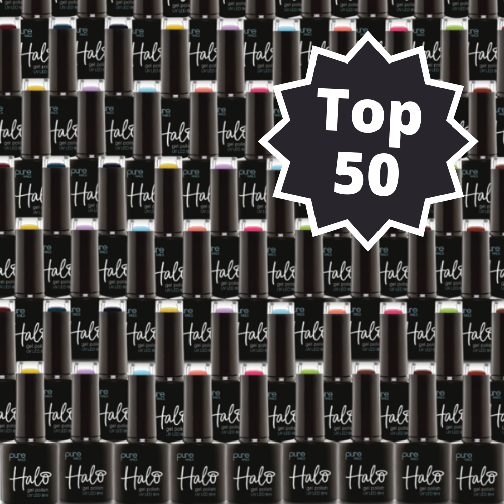 Halo Gel Polish Top 50 Bundle (50 bottles, 1 Base Coat and 1 Top Coat) SAVE 10%
