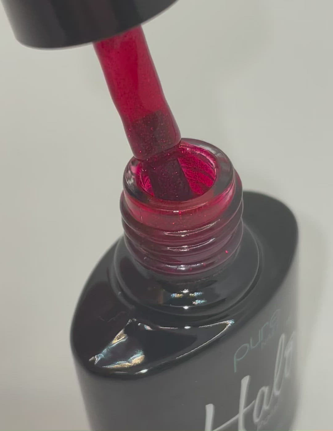 Product video of Pure Nails' Halo gel polish in the shade 'Passion'