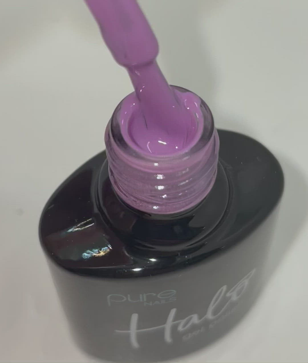 Product video of Pure Nails' Halo gel polish in shade 'Lilac' 